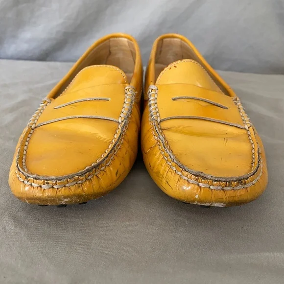 TODS Penny Loafers Womens Junior Size‎ 3.5 US 35 EUR Patent Leather Flat Shoes - Picture 3 of 13